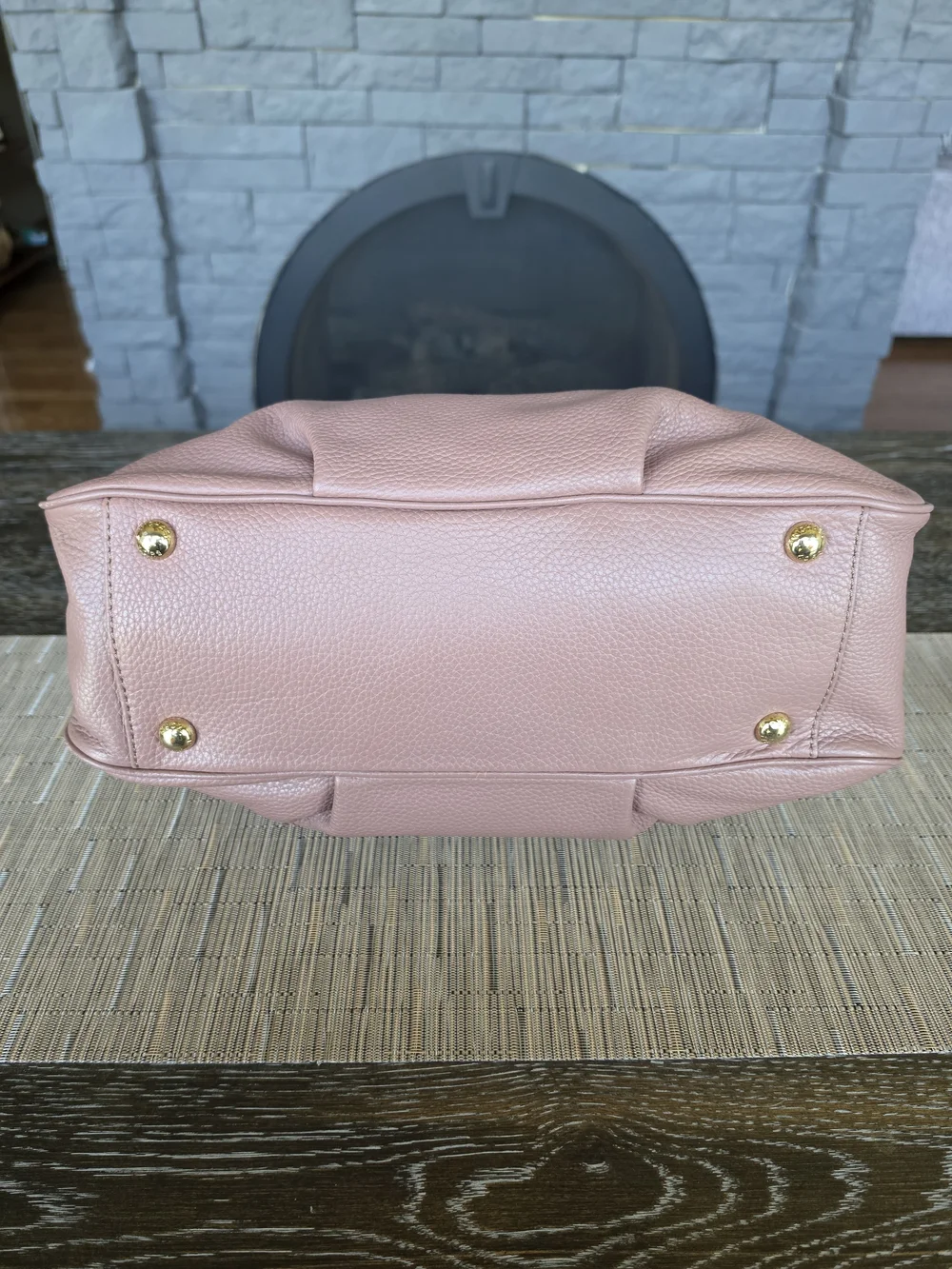 Michael Kors Blush Mauve Pebbled Leather Hobo Bag